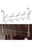 UygunHomes Amerikan Kapı Arkası Askılığı 12 Kancalı Paslanmaz Krom Pratik Askılık - 3