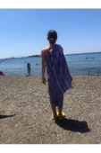 Askıcı Lila Pamuklu Peştemal - 2