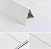 Renkli Duvarlar 3D Lambiri Tahta Model 70x500cm Kendinden Yapışkanlı Duvar Kağıdı Esnek Köpük Panel NW43 70X500CM - 4