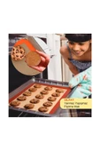 Askıcı Fırınlanabilir Kendinden Yağlı Yıkanabilir Silikon Pişirme Matı Hamur Açma Matı 30X40 - 2