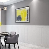 Renkli Duvarlar 3D Lambiri Tahta Model 70x500cm Kendinden Yapışkanlı Duvar Kağıdı Esnek Köpük Panel NW43 70X500CM - 5