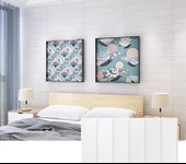 Renkli Duvarlar 3D Lambiri Tahta Model 70x500cm Kendinden Yapışkanlı Duvar Kağıdı Esnek Köpük Panel NW43 70X500CM - 7