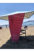 Askıcı Pembe Peştemal Banyo Ve Plaj Havlusu , %100 Pamuk , Xxl 100x180cm - 4