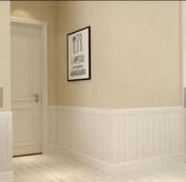 Renkli Duvarlar 3D Lambiri Tahta Model 70x500cm Kendinden Yapışkanlı Duvar Kağıdı Esnek Köpük Panel NW43 70X500CM - 3