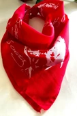 alsaccessories Atatürk Portreli Ve Imzalı Kırmızı Renk %100 Naylon Ve Polyester Bandana Fular - 3