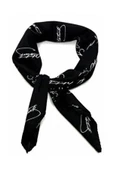 Askıcı Atatürk Imzalı Kare Bandana Fular- %100 Cotton Siyah - 2