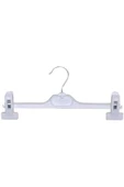 Askıcı Mandallı Askı Beyaz 10 Adet Çocuk Askısı Pantolon Ve Etek Askısı Bebek 28 Cm - 4