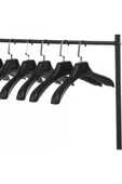 Askıcı Kadın Ceket Gömlek Askısı 10 Adet Siyah Renk Plastik Askı Soft Touch Kaplama - 2