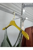 Askıcı Gold Kaplama Askı 10 Adet Abiye Tişört Showroom Askısı - 1