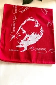 alsaccessories Atatürk Portreli Ve Imzalı Kırmızı Renk %100 Naylon Ve Polyester Bandana Fular - 2