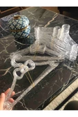 Askıcı Kristal Şeffaf Bebek Kıyafet Askısı 12'li Elbise Askısı Çocuk Kıyafet Askısı Fiyonk - 2