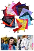 Askıcı Unisex 4 Adet Etnik Desenli Bandana Seti (lacivert-beyaz-siyah-haki) - 3