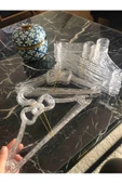 Askıcı Çocuk Elbise Askısı Bebek Askısı Şeffaf Kristal Kalp Askı 24 Adet - 2