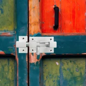 Kapı Sürgüsü Küçük Beyaz Mavzer Sürgü Sürgülü Kilit 25x40 mm Kapı Pencere Emniyet Kilidi Metal thumbnail 4