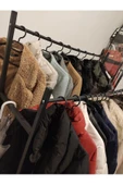 Askıcı Elbise Askısı Fular Askısı Gömlek Tişört Askısı Kırılmaz 50 Adetli Set Siyah - 2