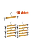 Jetfoni 10 Adet Ahşap Askılık Mandallı Etek Askısı Elbise Askısı - 1