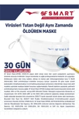 SF Mask Sf Smart 4 Katlı Telli Kulakları Ayarlanabilir Çoklu Kullanıma Uygun (30 Gün) Antiviral Maske 5 Adet - 4