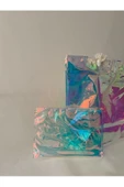Askıcı Kadın Hologram Su Geçirmez Şeffaf Plaj Çantası Portföy Çanta Hediyeli - 3