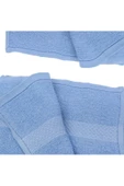 Askıcı Mavi Banyo Havlu Takımı | 70x140 Boyutlarında ve 45x80 Boyutlarında 2 Adet %100 Pamuk Havlu - 3