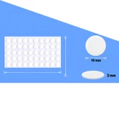 Beyaz Eva Bazlı Darbe Ses Kapı Stoperi Keçe Yapışkanlı 10 mm (50'li PAKET) Dolap Kapak Çekmece Daire - 2