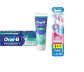 Oral-B Pro 3d White Hafif Nane Diş Macunu 75 Ml 1 Adet + Oral-B Diş Fırça Ultrathin Exstra Yumuşak 2'li  Diş Eti Bakımı - 1