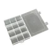3 ADET - 12 Bölmeli Kolye, Yüzük, Takı Düzenleyici Organizer Plastik Şeffaf Kutu 13x19x3.5cm - 3
