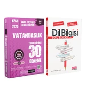 Pegem KPSS Vatandaşlık Deneme ve AKM Dil Bilgisi Soru Bankası Seti 2 Kitap - 1
