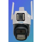 O-KAM Pro 6015 6MP Dual Lens 3.5 inch Dual Screen Image, 15Pcs Leds Dual Light Wifi PTZ Kamera - 1