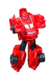 SUPER Warrior Mini Plastik Gövdeli Dönüşebilen Robot Araba 7.5 CM KIRMIZI - 3