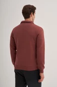 Cazador 24KCEEO05618 Gül Kurusu Erkek 3 İplik Yarım Fermuarlı Geniş Boğazlı Sweat - 2