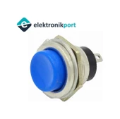 16Mm Mavi Push Buton Metal Ds-212 Ic-180 - 1
