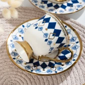 Porsima Neva Altın Yaldızlı 6 Kişilik Fincan Seti 12 Parça Türk Kahvesi Takımı Kahve Fincanı thumbnail 2