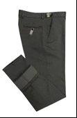 Yazı Klasik Fit Likralı Erkek Haki Kanvas Pantolon-6929 - 1