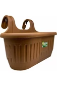 Hak Saksı Güneş Askılı Saksı Balkon Saksısı Natural Büyük 9,5 Lt - 2