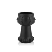 Vipola 30,7cm Buddha Suratı Vazo Mat Siyah - 1
