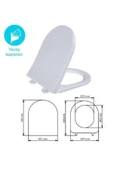 Visam Visam Mimoza Yavaş Kapanan Termoplast Klozet Kapağı - 1