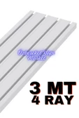 4 Ray Perde Rayı 4 Lü 3 Metre 4 Raylı Korniş Dörtlü Korniş Kaliteli Ürün - 2