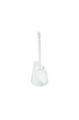 Plastik Lüks Banyo Wc Tuvalet Fırçası Plastik Korumalı Altlık Beyaz 368483 - 1