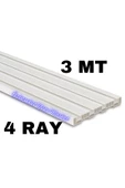 4 Ray Perde Rayı 4 Lü 3 Metre 4 Raylı Korniş Dörtlü Korniş Kaliteli Ürün - 1