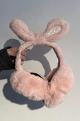 Pembe Renk Kulak Figürlü Peluş Kulaklık - 2