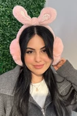 Pembe Renk Kulak Figürlü Peluş Kulaklık - 3