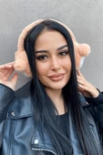 Somon Renk Ayıcık Figürlü Peluş Kulaklık - 2