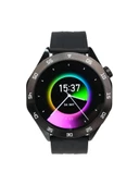 Logia HT04 Akıllı Saat 46 mm Siyah Silikon Kordon Çinko Alaşım Kasa - 1