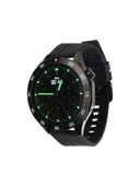 Logia HT04 Akıllı Saat 46 mm Siyah Silikon Kordon Çinko Alaşım Kasa - 2