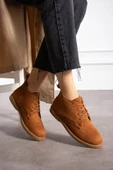 Albishoes Kadın Sıcak Astar Kaymaz Taban Süet Kumaş Rahat Kullanım Casual Kadın Süet Haşpapi Bot - 1