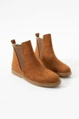 Albishoes Kadın Sıcak Astar Kaymaz Taban Süet Rahat Lastikli Kolay Giyim Casual Kadın Süet Bot - 5