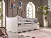 MONTESSORİ PARİS 90462 SEDİR Urlu Yavru Karyola Beyaz İtinal paket kargo EL YAPIM - 1