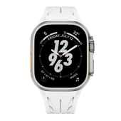 Apple Watch Ultra 2 49mm KRD-127 Metal Tokalı Uzunluk Ayarlı Premium Silikon Kordon - 11