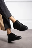 Albishoes Kadın Sıcak Astar Kaymaz Taban Cilt Kumaş Rahat Kullanım Casual Kadın Süet Haşpapi Bot - 2