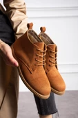 Albishoes Kadın Sıcak Astar Kaymaz Taban Süet Kumaş Rahat Kullanım Casual Kadın Süet Haşpapi Bot - 4